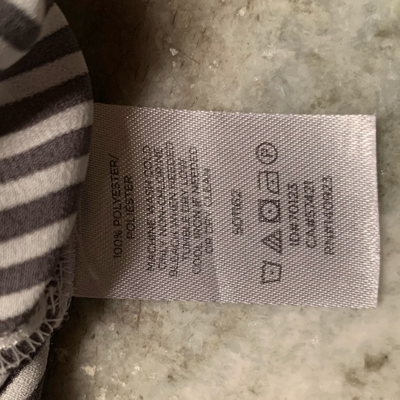 LOFT Grey & White Stripe Tunic Shell - xs - Picture 6 of 6